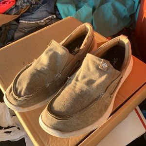 Sperry  canvas slip on boat shoes 10.5